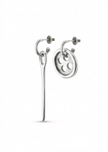 Фото Серьги Needle and button с серебром UNOde50 PEN0017METX