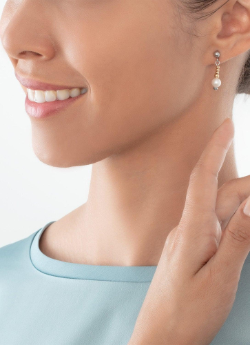 Фото Серьги White bicolor Coeur de Lion 1117/21-1426