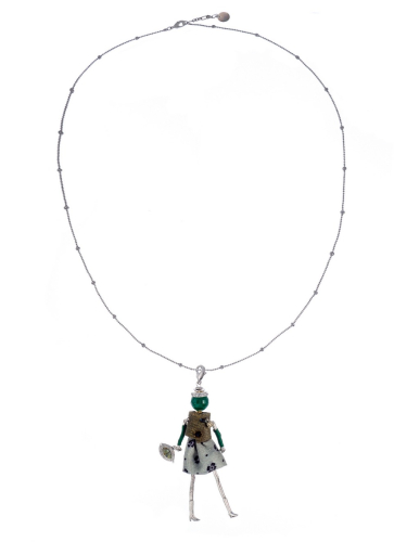 Фото Подвеска Miamelie кукла Эвелия серебристая