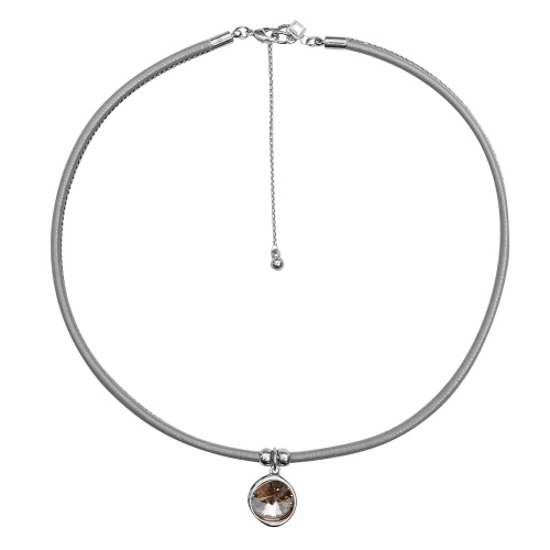 Фото Колье Silver Shade / Silver Leather Kristal Fiore Luna B1902.2 BW/S