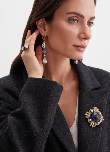 Фото Серьги SEGRETI DELL'OCEANO Fiore di Firenze OR0588-0431 ACQUAMARINA