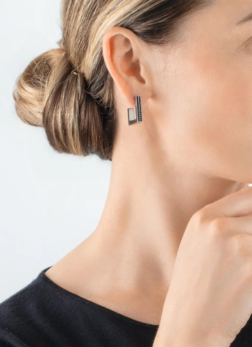 Фото Серьги Black-Silver Coeur de Lion 0133/21-1317