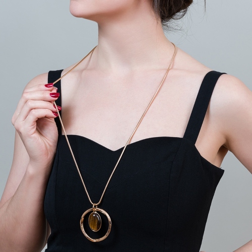 Фото Колье TIGER EYE Elegia Fiore Luna LN5129 BR/RG