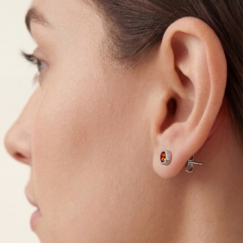 Пусеты Garnet 6х3 Fiore Luna SWE126 GA S