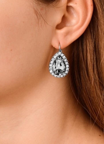Фото Серьги FIORA SS GREY/CRYSTAL Dyrberg Kern 450078