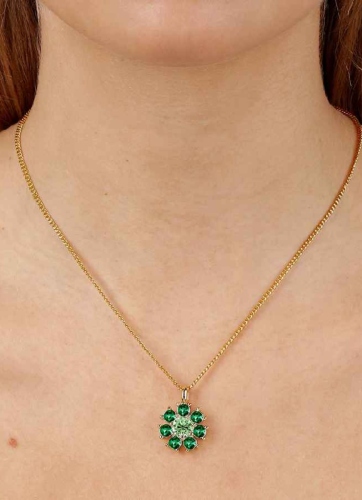 Фото Колье DELISE SG EMERALD GREEN Dyrberg Kern 450103