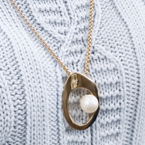 Колье WHITE PEARL Fiore Luna BBN13063-02 G