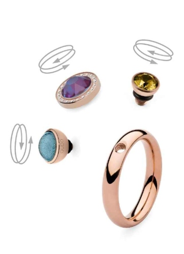 Фото Кольцо - База Aversa Rose Gold 15.2 мм Qudo 616275 RG