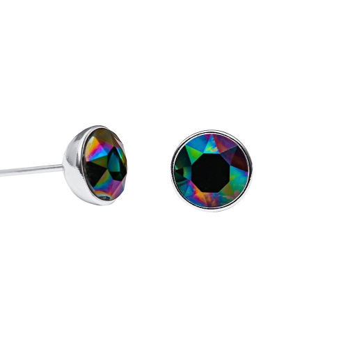 Фото Пусеты Crystal Rainbow Dark Kristal Fiore Luna SWE298 CRD S