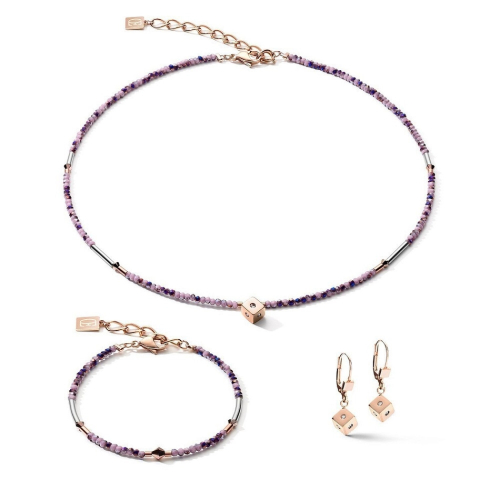 Фото Серьги Amethyst Rose Gold Coeur de Lion 5080/20-0846