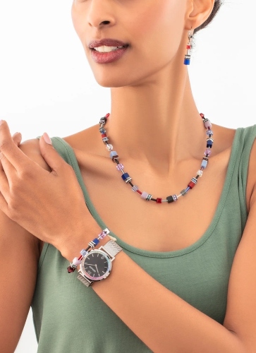 Фото Серьги GeoCUBE Iconic silver-royal Coeur de Lion 2838/20-0330