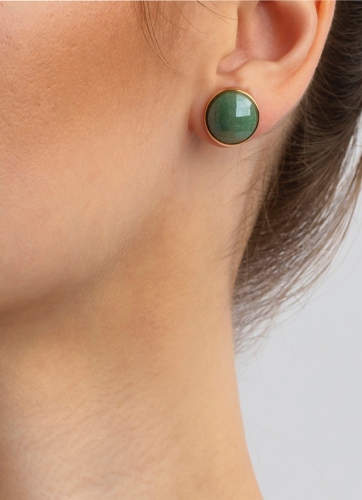 Фото Пусеты pearl green quartz Possebon A1184.16 G/G
