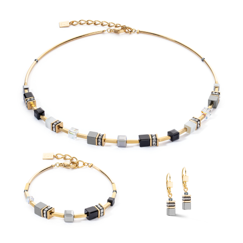 Фото Серьги Black-White-Grey Coeur de Lion 2800/20-1333