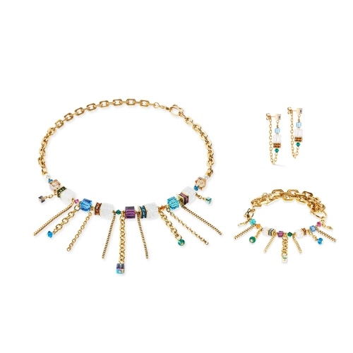 Фото Колье Sunray Cube Couture gold multicolour Coeur de Lion 3020/10-1516