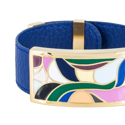 Браслет на синем кожаном ремешке Fiore Luna CB13600-18