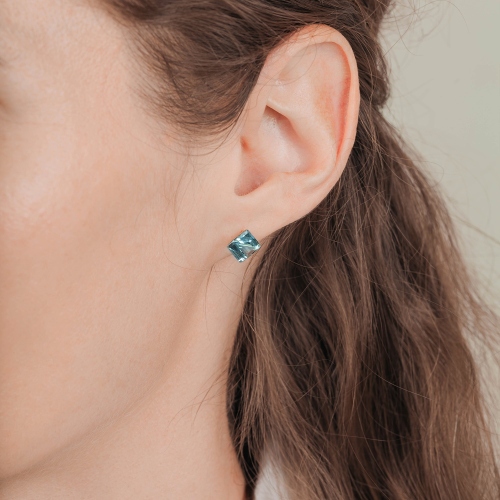Фото Пусеты Crystal Sky Blue Fiore Luna Classic SWE0127/2 SB G