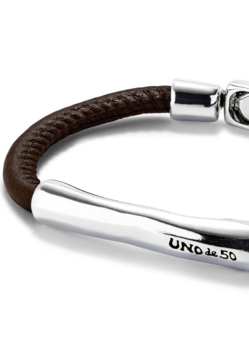 Фото Кожаный браслет Ser Natural с серебром UNOde50 PUL2462MARMTLXX