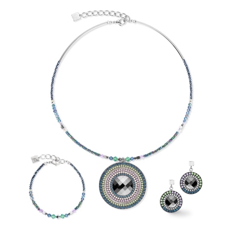 Фото Серьги Blue-Green-Lilac Coeur de Lion 5036/21-0754