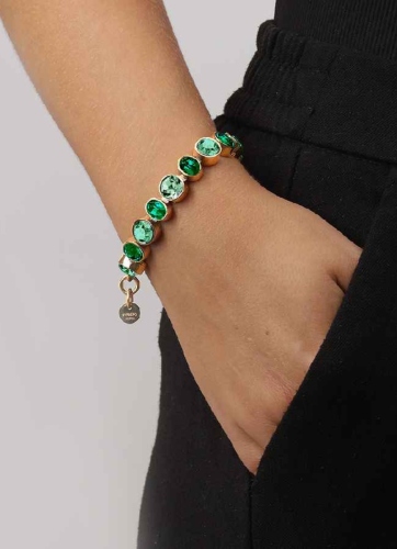 Фото Браслет ELAINE SG EMERALD GREEN MIX Dyrberg Kern 450160