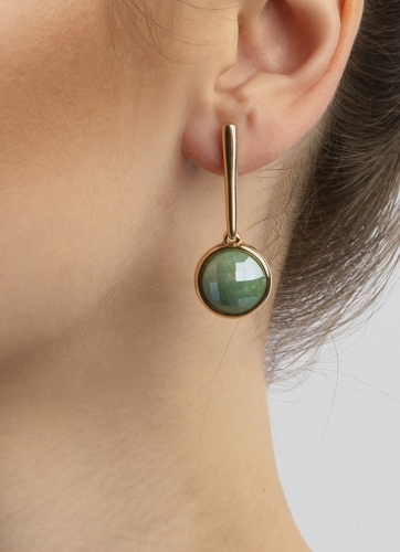 Фото Серьги pearl green quartz Possebon A1269.16 G/G
