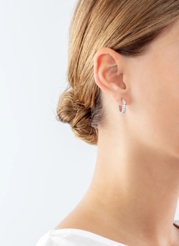 Фото Серьги Crystal-Silver Coeur de Lion 0127/21-1817