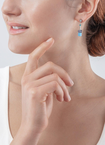 Фото Серьги Turquoise-Purple Coeur de Lion 2839/21-0608