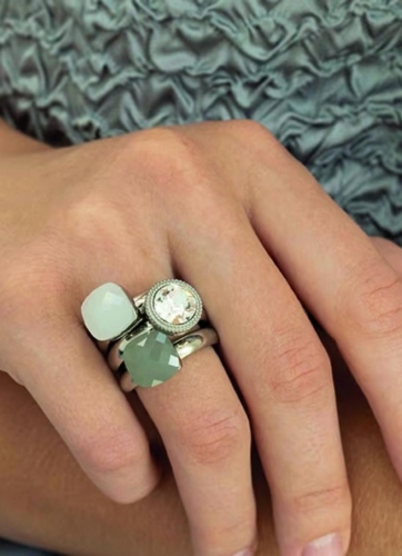 Фото Кольцо Firenze arctic blue opal 16.5 мм Qudo 612171 BL/S