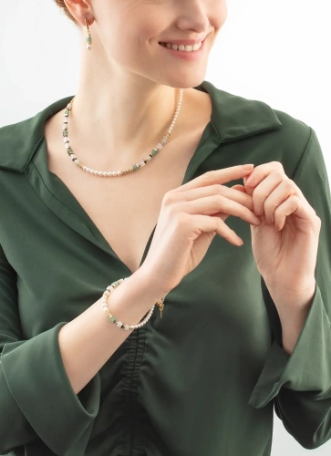 Фото Браслет Fusion Offset gold green Coeur de Lion 4354/30-0500