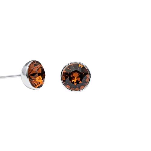 Фото Пусеты Smoked Topaz Kristal Fiore Luna SWE298 ST S