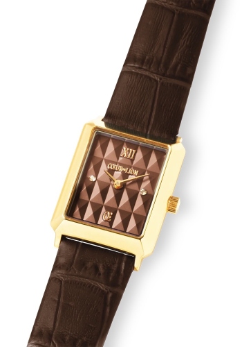 Часы Iconic Spikes bracelet Leather Mocha Mousse Gold Coeur de Lion 7672/71-1100
