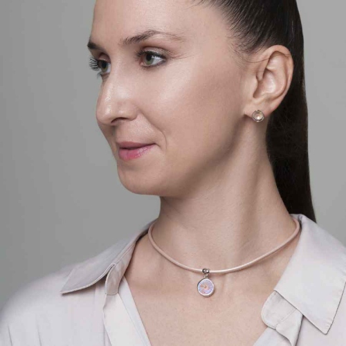 Фото Пусеты Dusty Pink Delite Fiore Luna Classic Fiore Luna A1909.M01 R/S