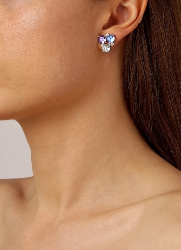 VIENA SS BLUE/VIOLET серьги 420099