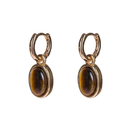 Фото Серьги TIGER EYE Elegia Fiore Luna LE1203 BR/G