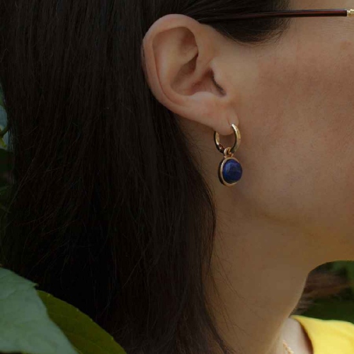 Фото Серьги NATURAL LAPIS Elegia Fiore Luna LE1111 BL/G