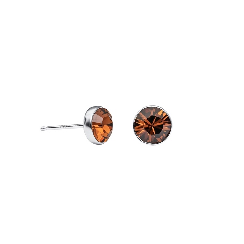 Фото Пусеты Smoked Topaz Kristal Fiore Luna SWE297 ST S