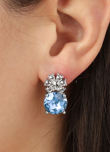 Фото Серьги BECKIA SS LIGHT SAPPHIRE Dyrberg Kern 460071