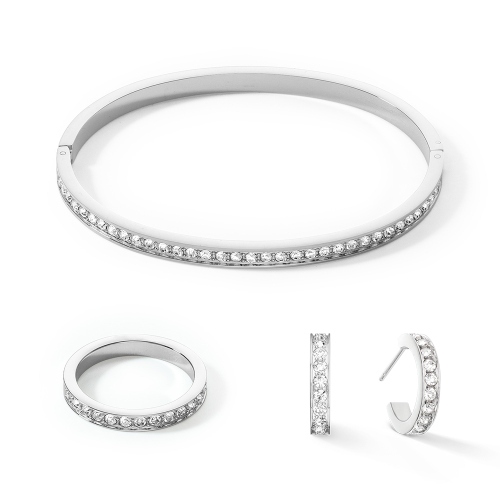 Фото Серьги Crystal-Silver Coeur de Lion 0127/21-1817