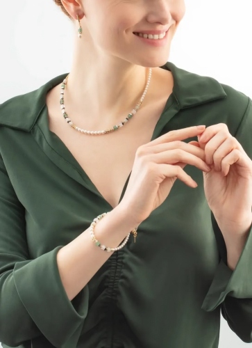 Фото Серьги Fusion Offset gold green Coeur de Lion 4354/21-0500