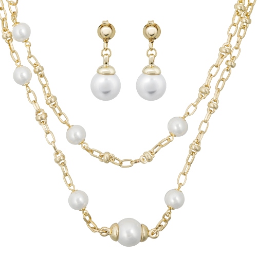 Комплект колье+серьги Fiore Luna SG200097E-001 G