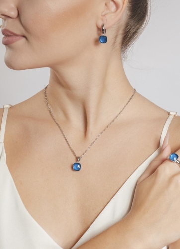 Фото Серьги Firenze light sapphire Qudo 300186 BL/S