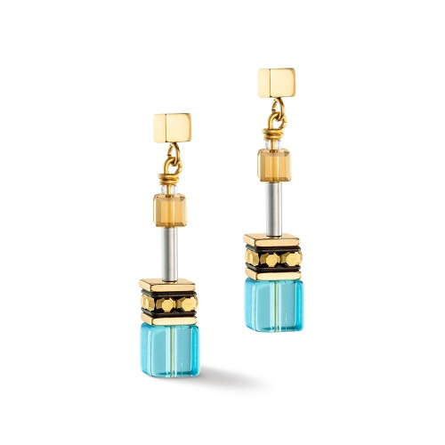Фото Серьги Turquoise-Gold Coeur de Lion 2838/21-0616