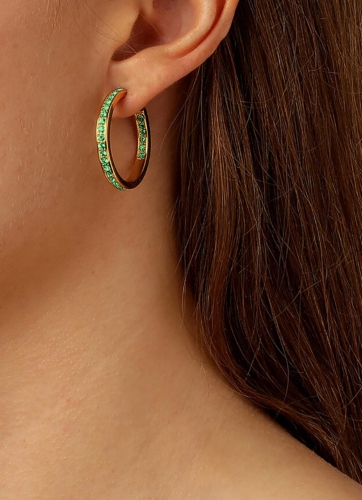 Серьги JUSTINA SG LIGHT GREEN