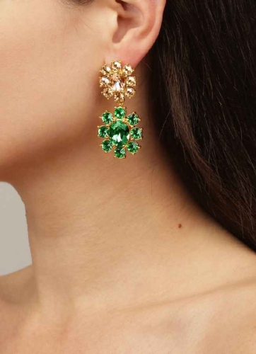 Фото Серьги LINA SG EMERALD GREEN/GOLDEN Dyrberg Kern 450073