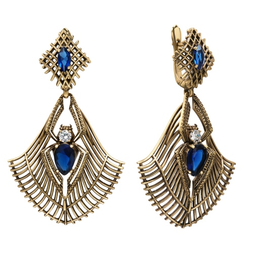 Фото Серьги RAGNO ART DECO Fiore di Firenze OR310721 TANZANITE