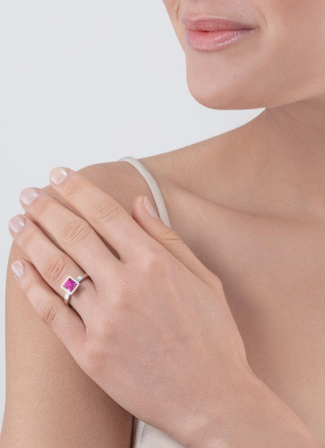 Фото Кольцо Pink Silver Coeur de Lion 0500/40-0417 54