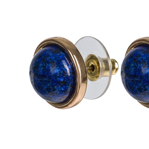 Фото Пусеты NATURAL LAPIS Elegia Fiore Luna LE1106 BL/G