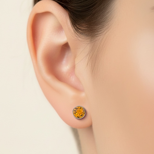 Пусеты Topaz Fiore Luna SWE298 TZ S