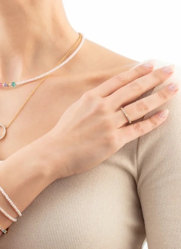 Фото Кольцо Multicolour Pastel Gold Coeur de Lion 0146/40-1590 54