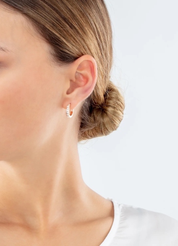 Фото Серьги Crystal-Rose Gold Coeur de Lion 0127/21-1822