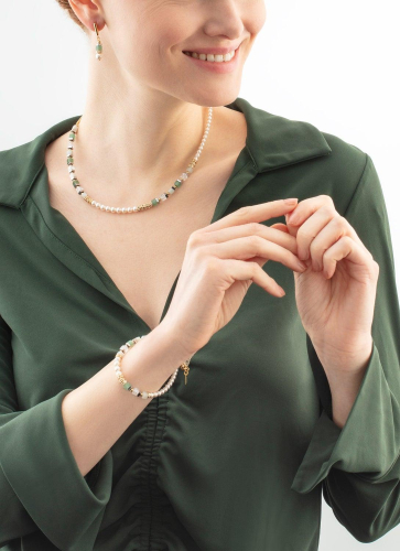 Фото Браслет Fusion Offset gold green Coeur de Lion 4354/30-0500